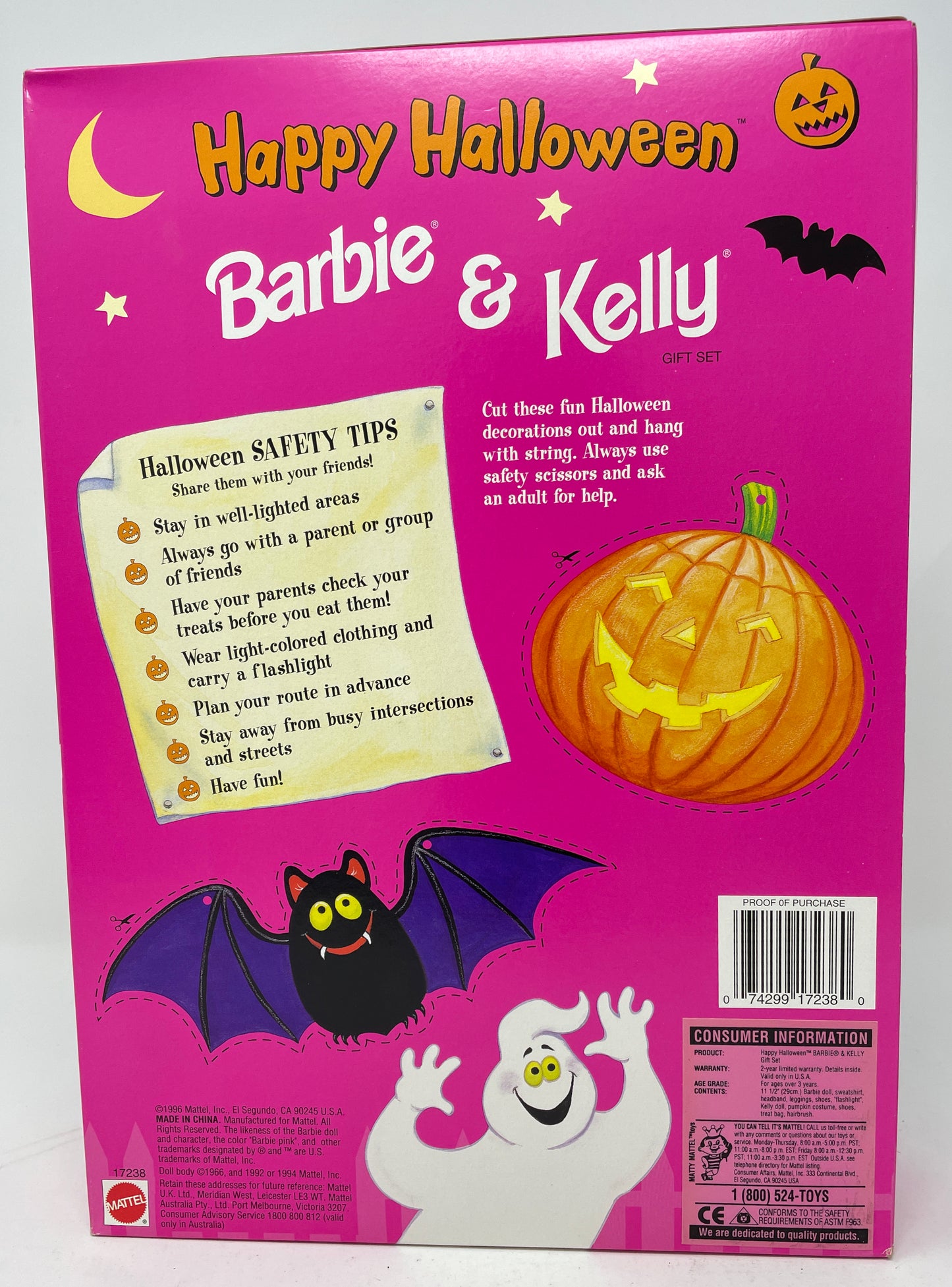 HAPPY HALLOWEEN BARBIE & KELLY - SPECIAL EDITION - #17238 - MATTEL 1996