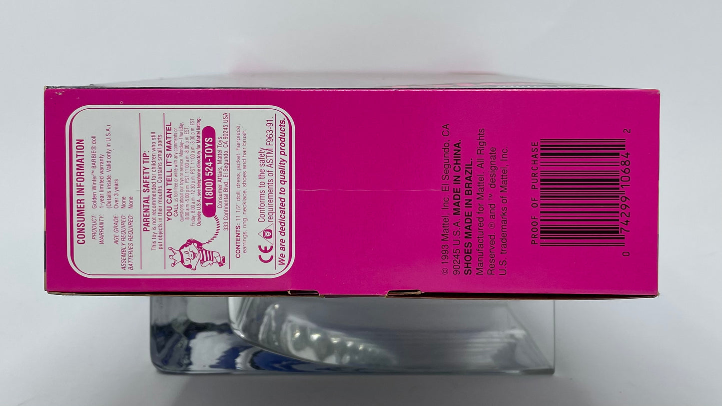 GOLDEN WINTER BARBIE - BLONDE - SPECIAL EDITION - #10684 - MATTEL 1993