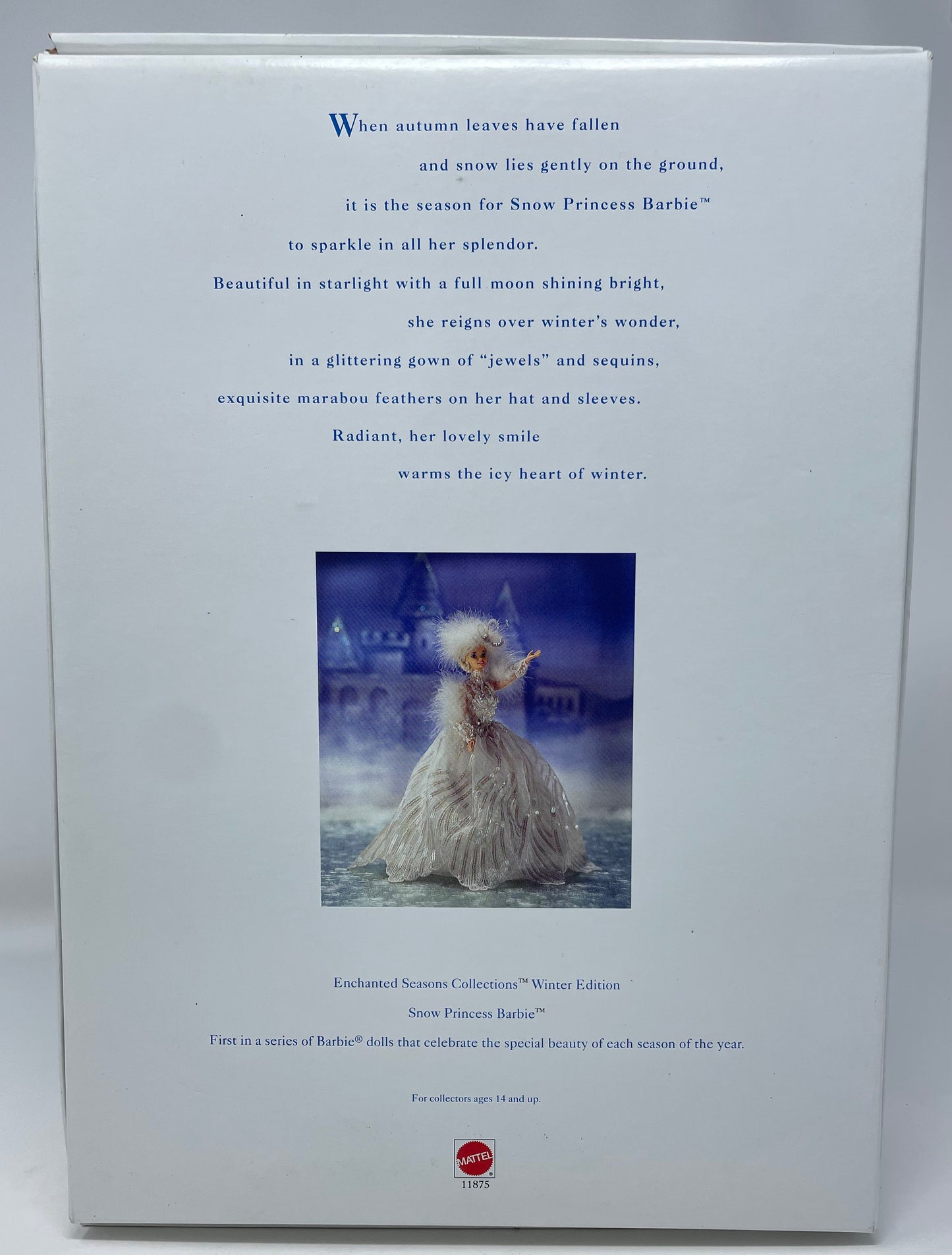 SNOW PRINCESS BARBIE - BLONDE - ENCHANTED SEASONS COLLECTION - LIMITED EDITION - #11875 - MATTEL 1994