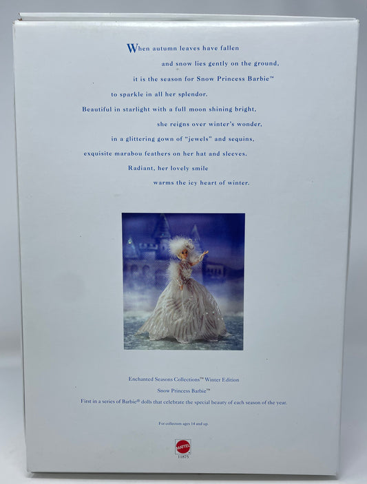 SNOW PRINCESS BARBIE - BLONDE - ENCHANTED SEASONS COLLECTION - LIMITED EDITION - #11875 - MATTEL 1994