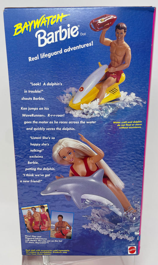 BAYWATCH BARBIE - BLONDE - WITH DOLPHIN #13199 - MATTEL 1994 (1 OF 2)