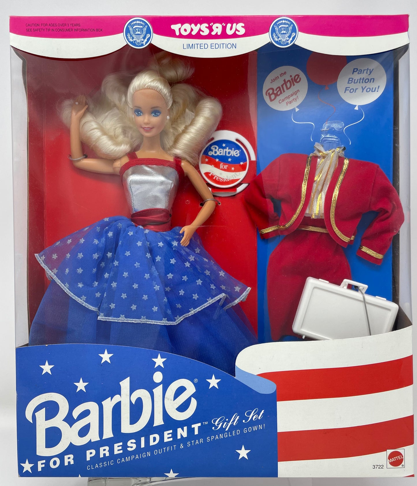 BARBIE FOR PRESIDENT - BLONDE - TOYS R US LIMITED EDITION - #3722 - MATTEL 1991