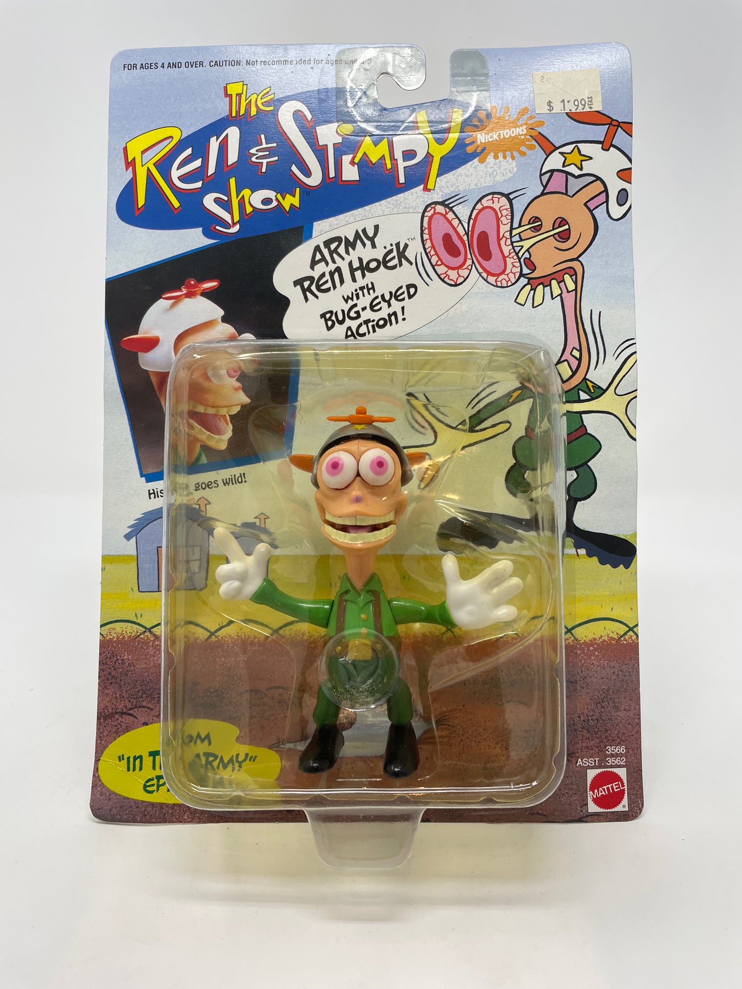 ARMY REN HOEK WITH BUG EYED ACTION 1993 ARCO MATTEL - (2 OF 8)