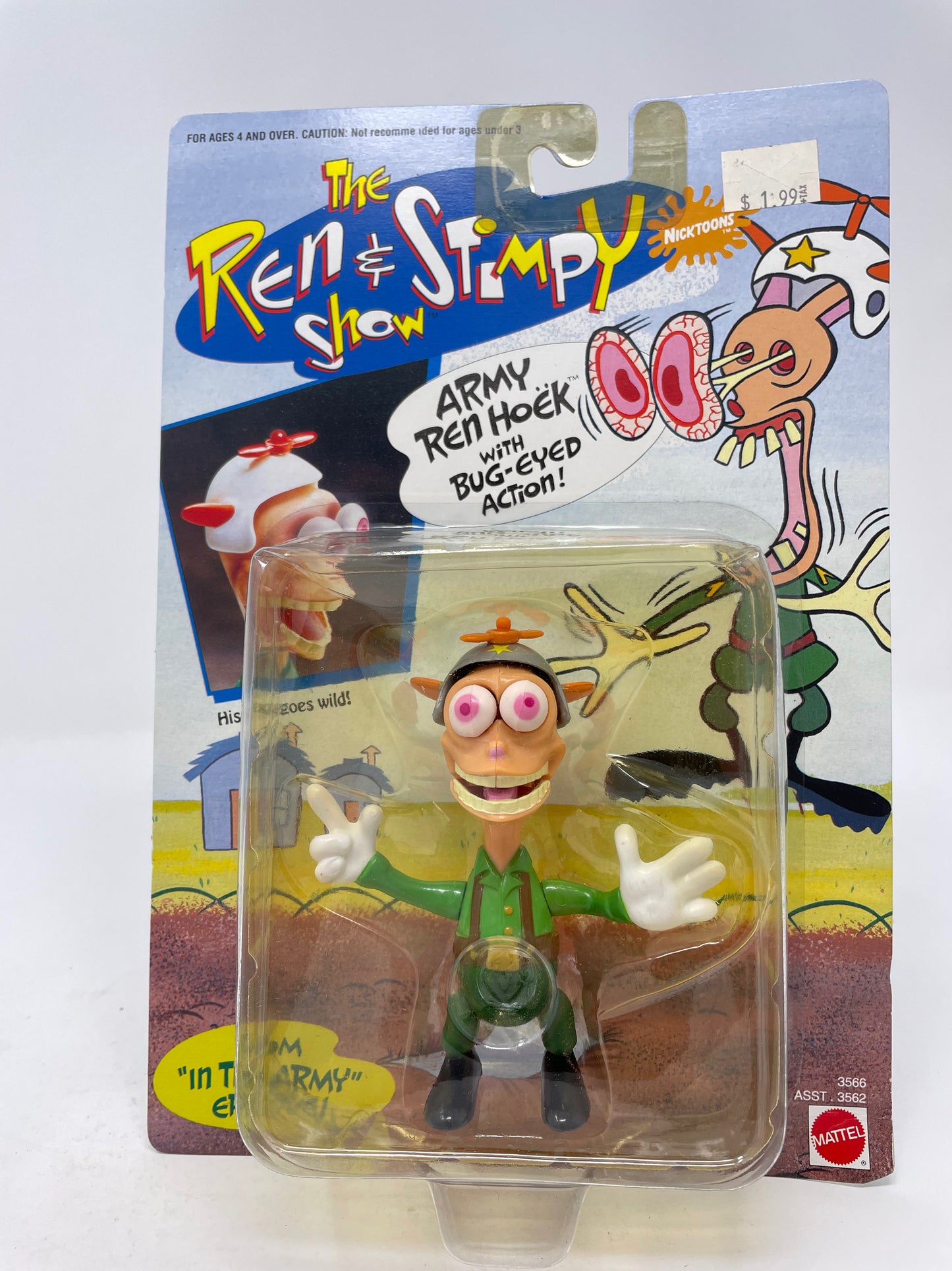 ARMY REN HOEK WITH BUG EYED ACTION - 1993 ARCO MATTEL - (7 OF 8)