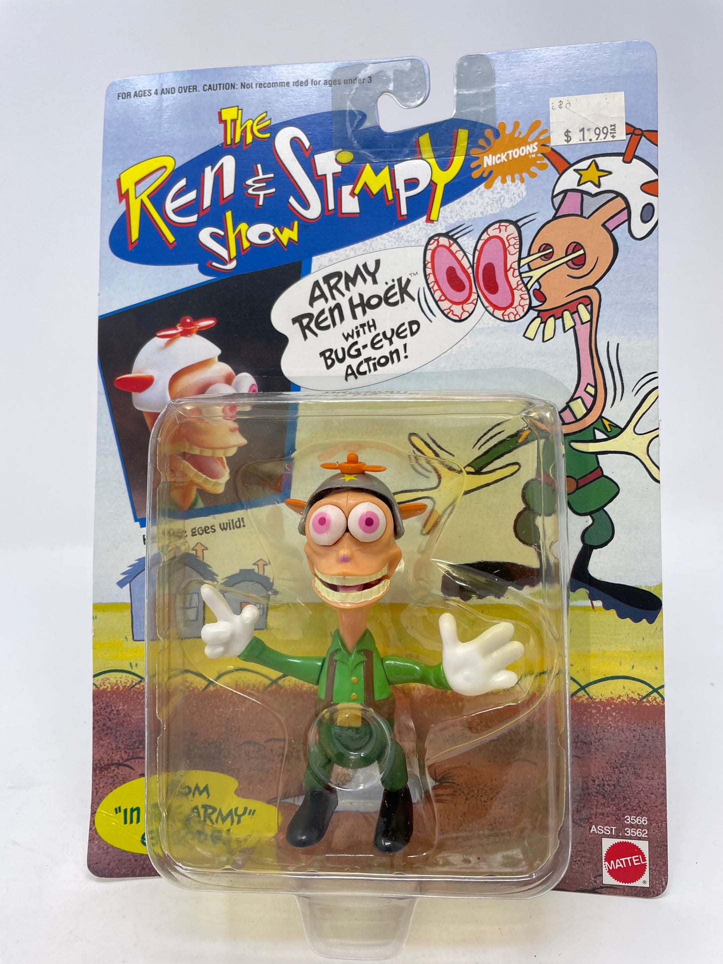 ARMY REN HOEK WITH BUG EYED ACTION - 1993 ARCO MATTEL - (6 OF 8)