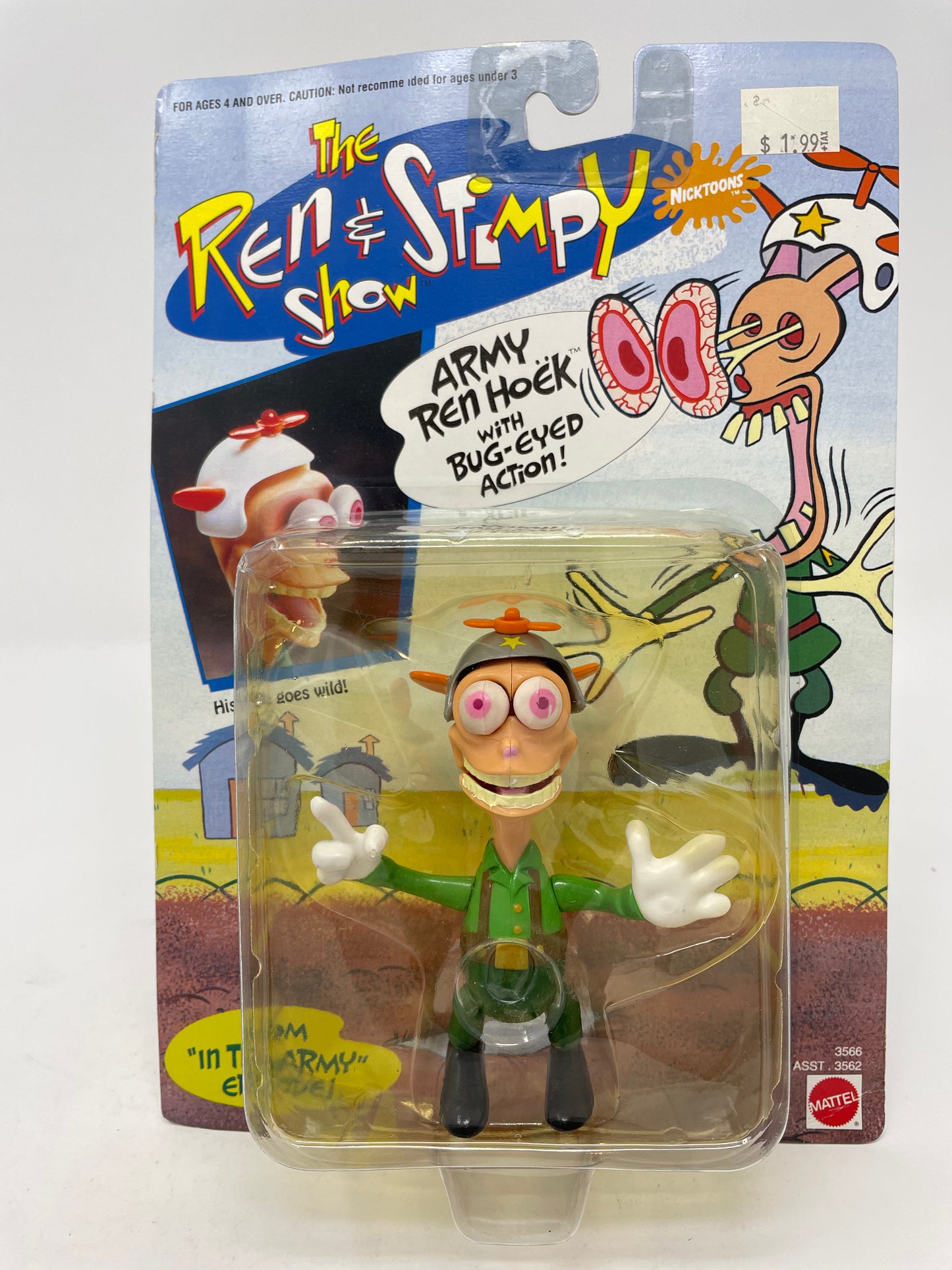 ARMY REN HOEK WITH BUG EYED ACTION - 1993 ARCO MATTEL - (3 OF 8)