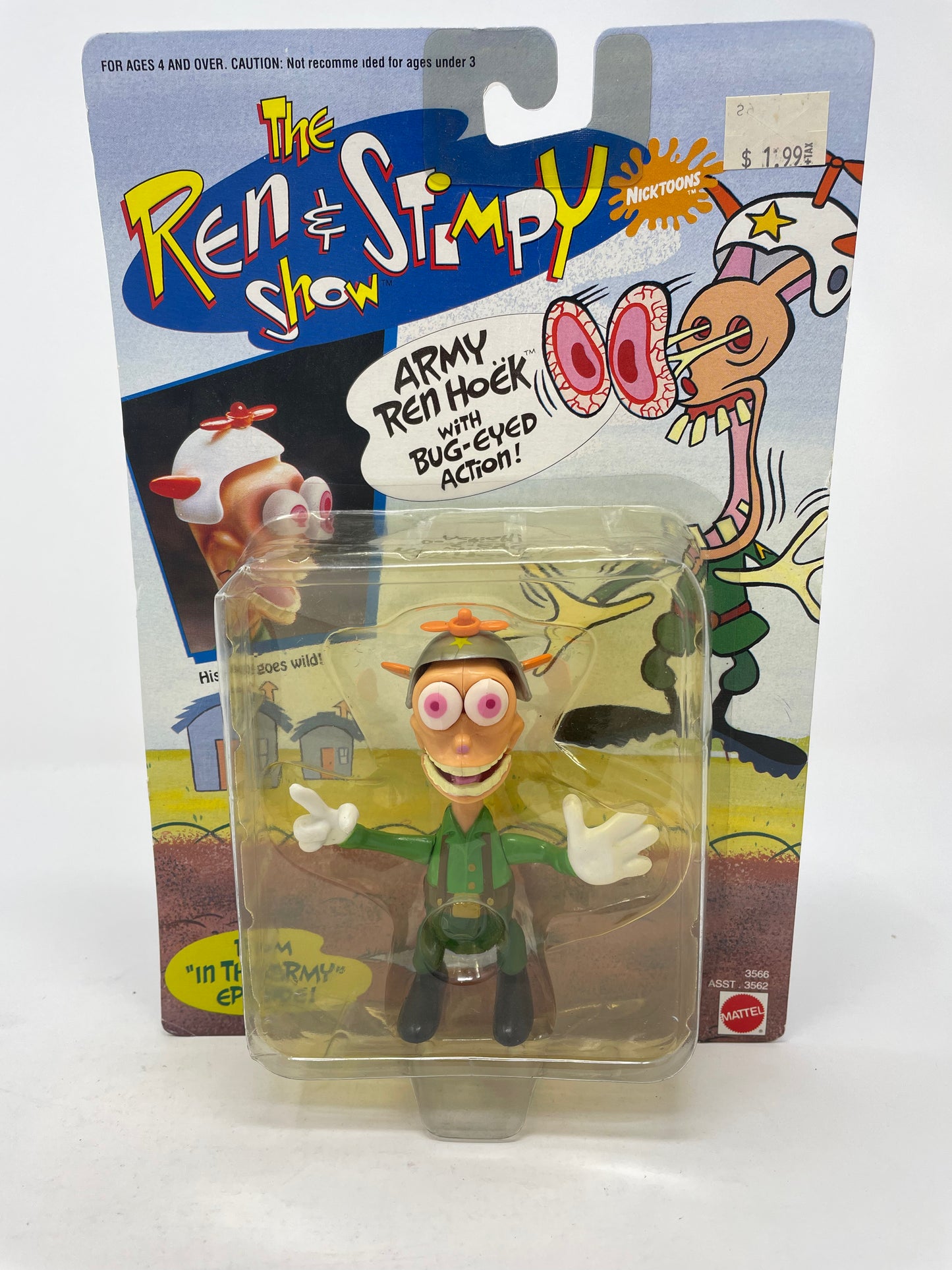 ARMY REN HOEK WITH BUG EYED ACTION - 1993 ARCO MATTEL - (4 OF 8)