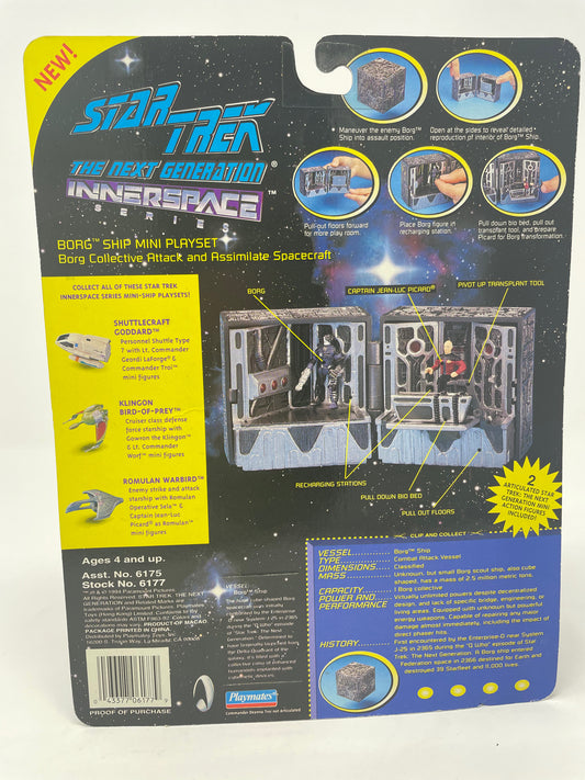 BORG SHIP MINI PLAYSET - STAR TREK THE NEXT GENERATION INNERSPACE SERIES - 1994 PLAYMATES