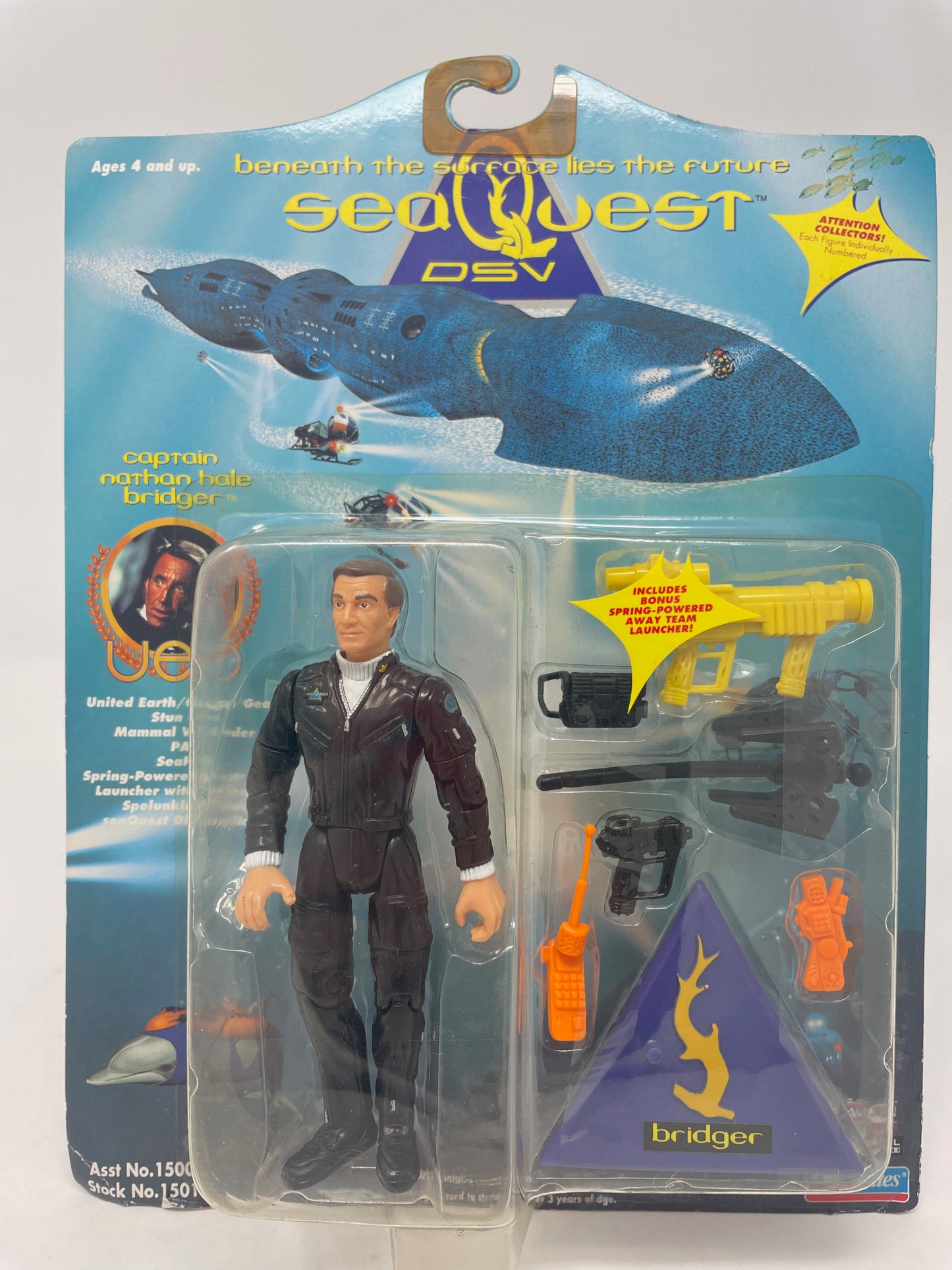 CAPTAIN NATAN HALE BRIDGER FIGURE - SEAQUEST DSV - 1993 PLAYMATES