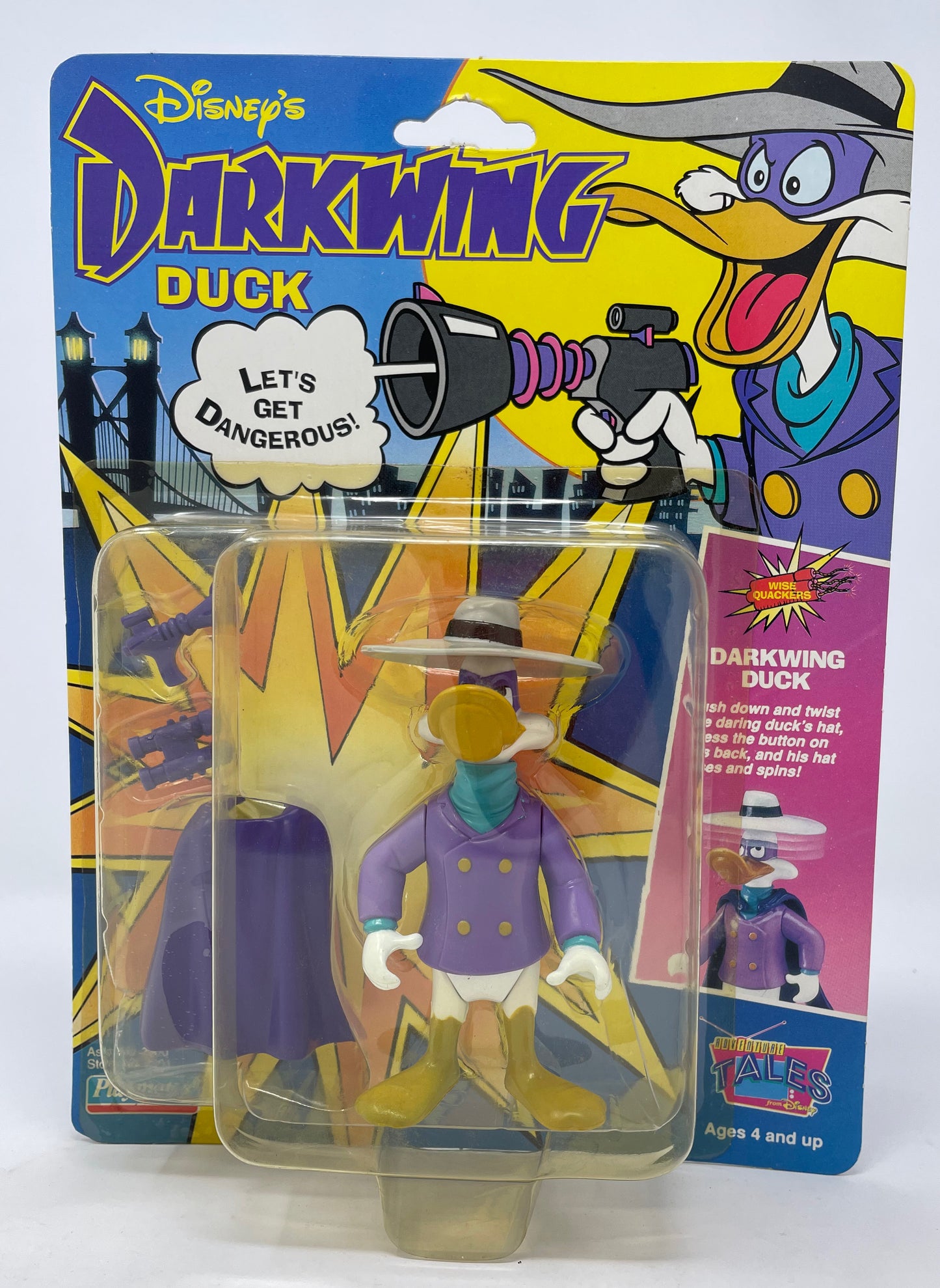 DARKWING DUCK FIGURE - DISNEY'S DARKWING DUCK - 1991 PLAYMATES