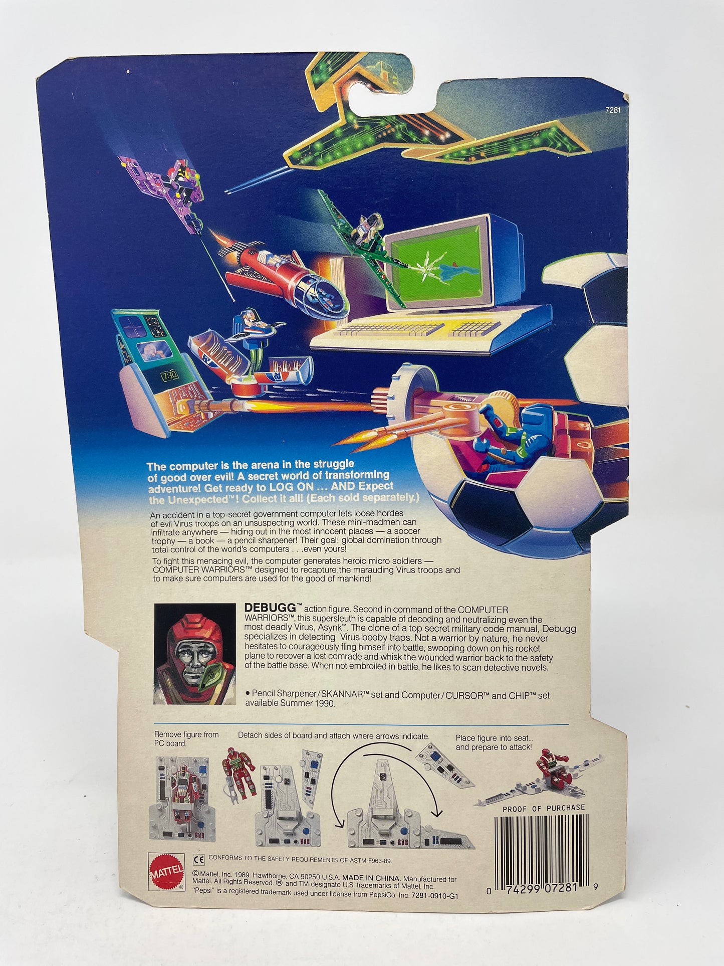 DEBUGG - COMPUTER WARRIORS - 1989 MATTEL