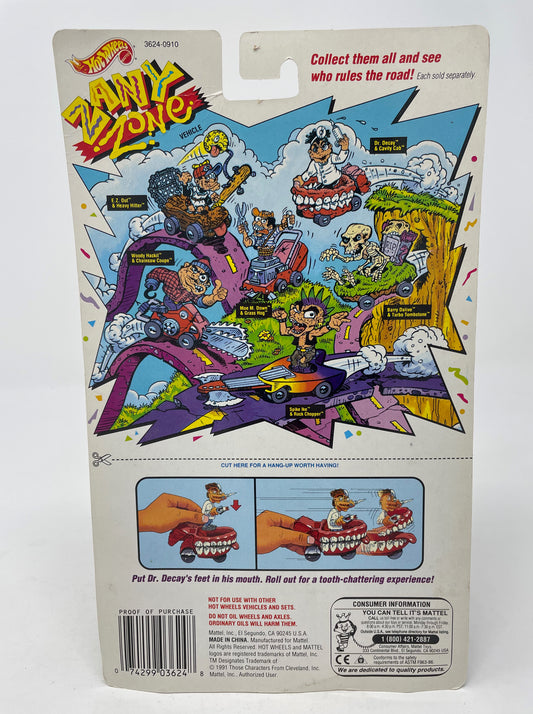 DR DECAY & HIS CAVITY CAB - ZANY ZONE  - 1991 HOT WHEELS