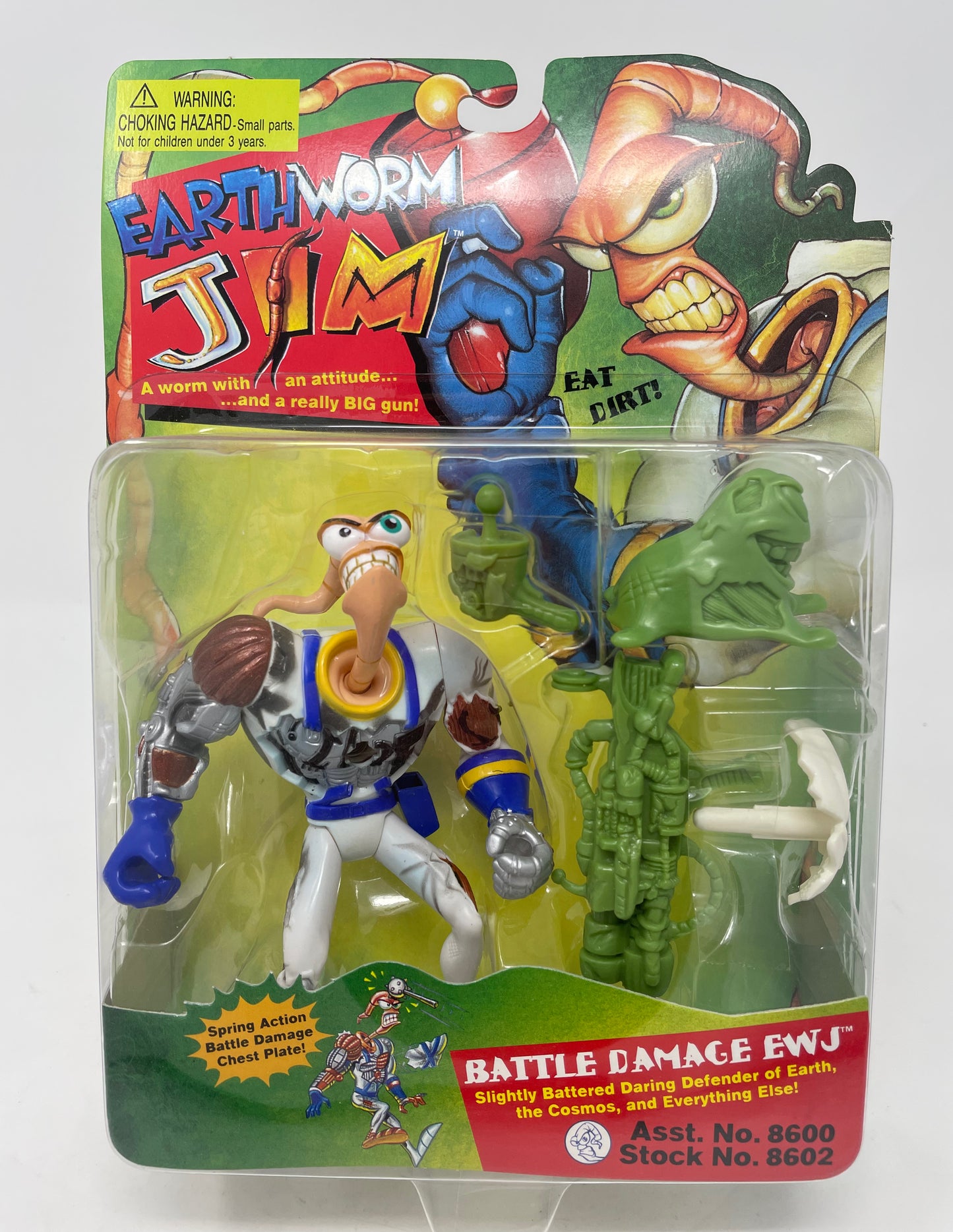 EARTHWORM JIM - BATTLE DAMAGE EWJ - 1994 PLAYMATES