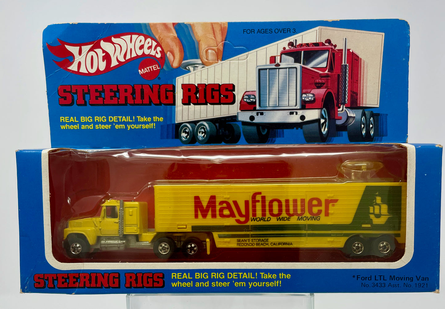 FORD LTL MAYFLOWER MOVING VAN - HOT WHEELS STEERING RIGS - 1980 MATTEL *Made in Hong Kong