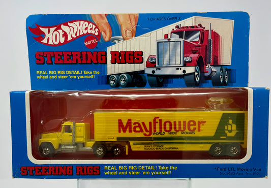 FORD LTL MAYFLOWER MOVING VAN - HOT WHEELS STEERING RIGS - 1980 MATTEL *Made in Hong Kong