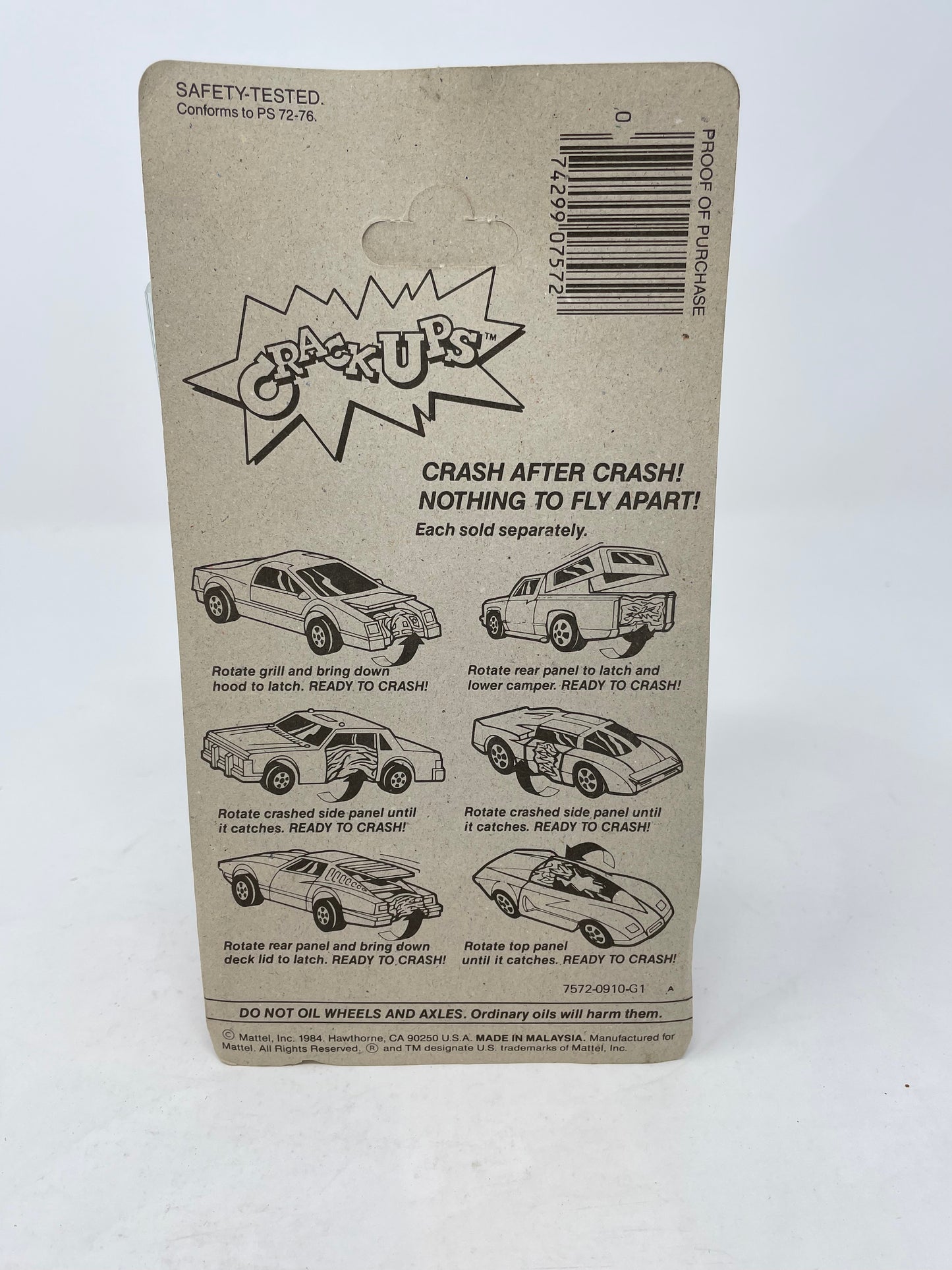HOT WHEELS - CRACK UPS - CRUNCH CHIEF #7572 - UNPUNCHED - 1984 MATTEL