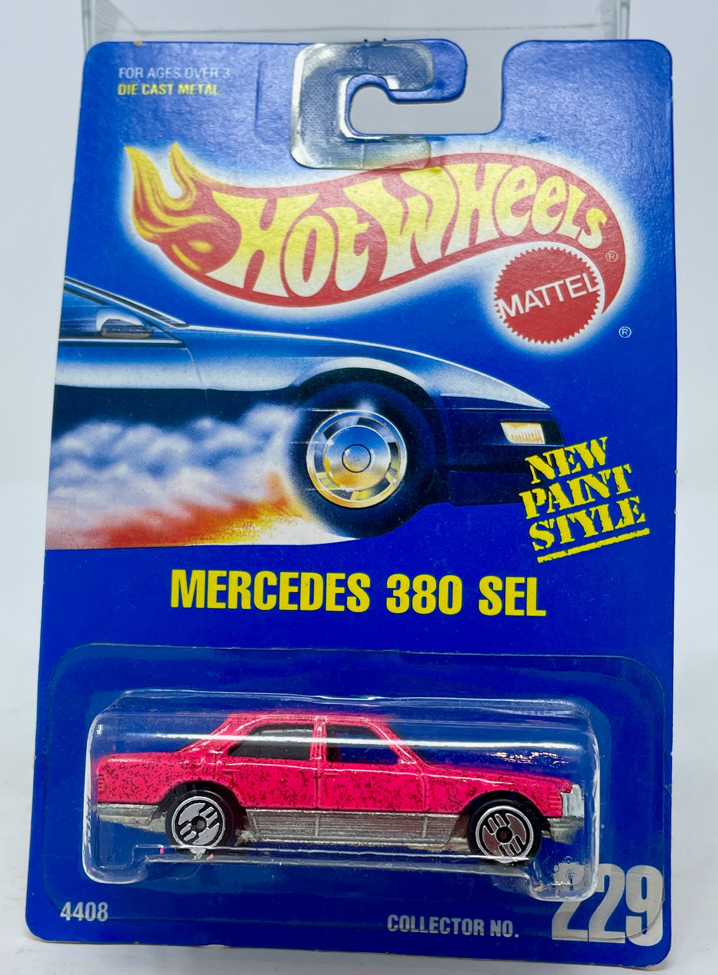 HOT WHEELS - PINK MERCEDES 380 SEL COLLECTOR NO. 229 -1992 MATTEL