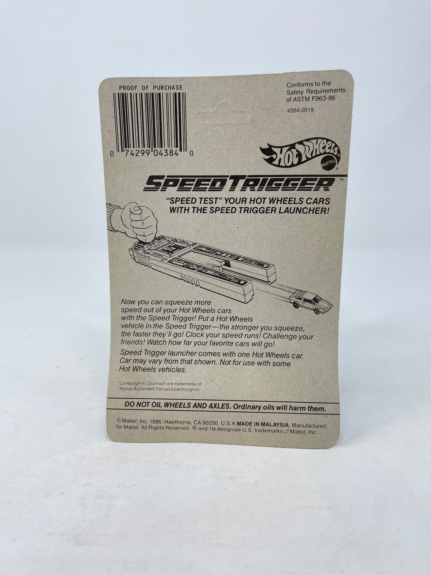 HOT WHEELS - SPEED FLEET - LAMBORGHINI COUNTACH - UNPUNCHED - 1986 MATTEL