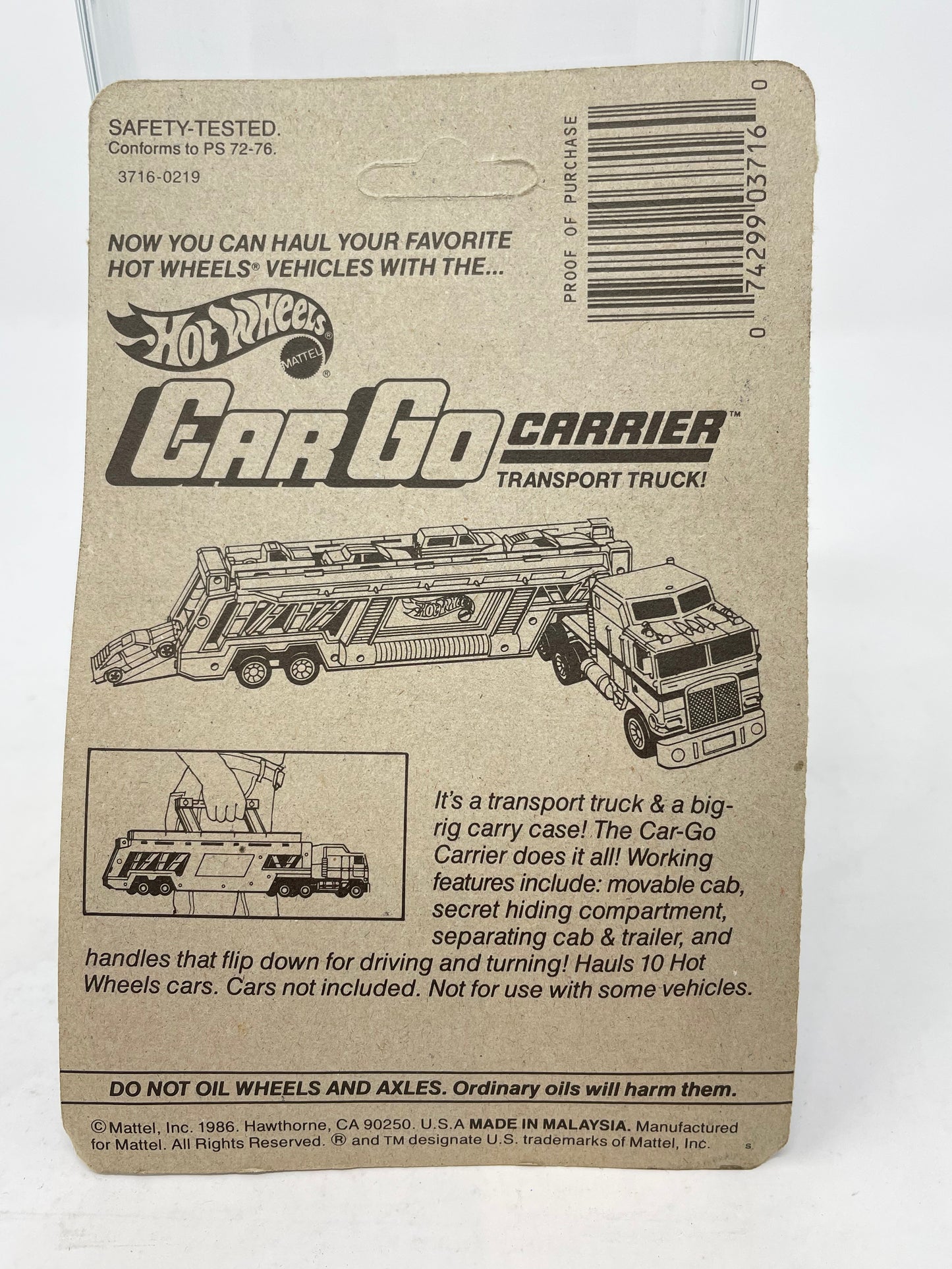 HOT WHEELS - TRAILBUSTERS - MONSTER VETTE - UNPUNCHED - 1986 MATTEL