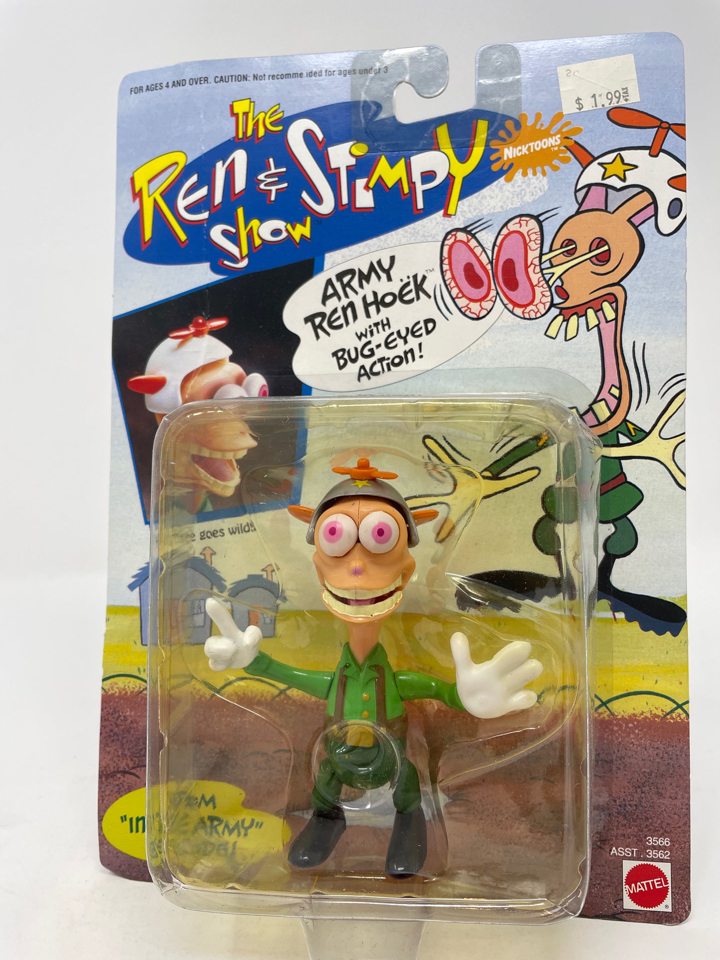 ARMY REN HOEK WITH BUY EYED ACTION - 1993 ARCO MATTEL - (1 OF 8)