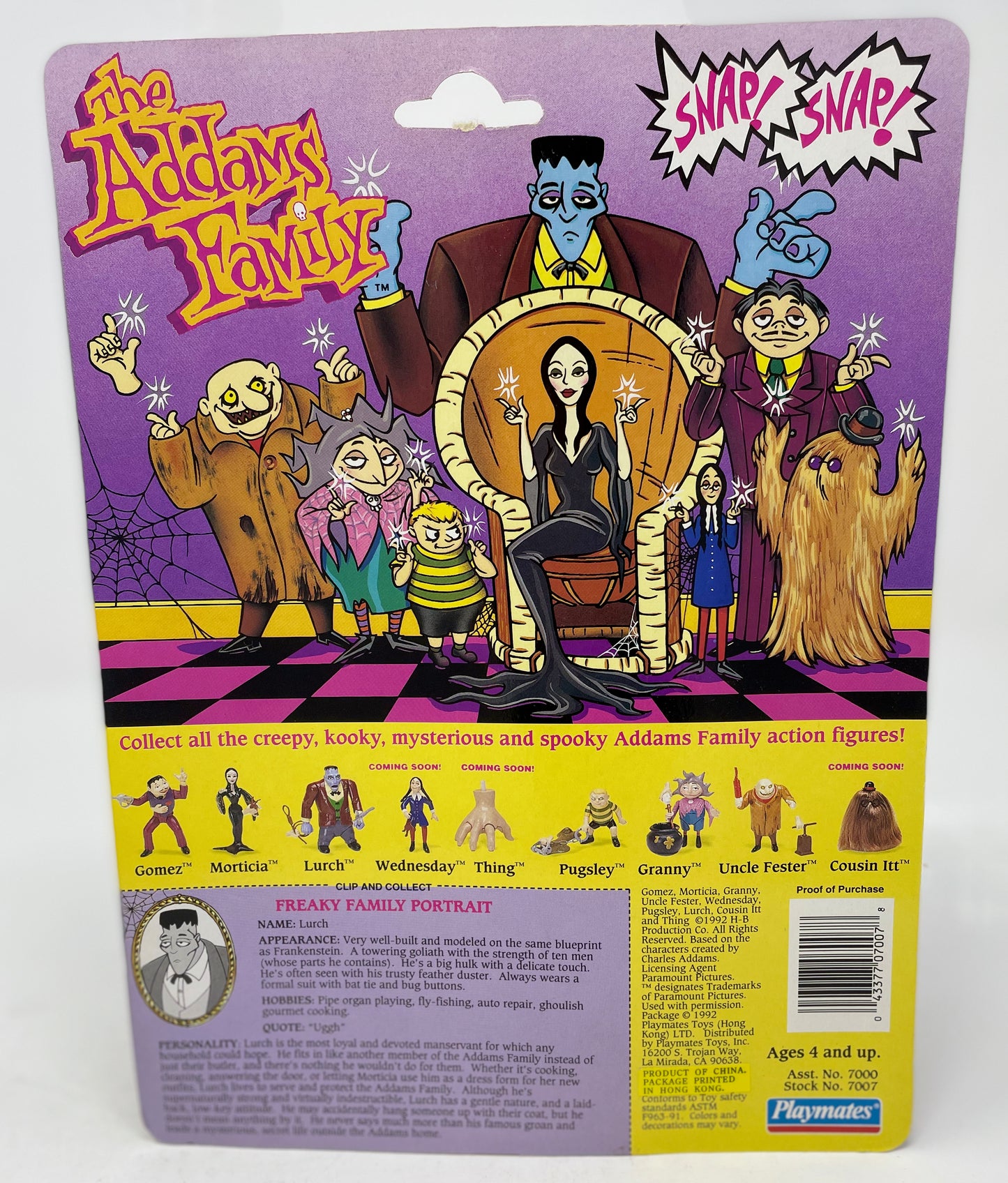 LURCH - THE ADDAMS FAMILY - 1992 PLAYMATES