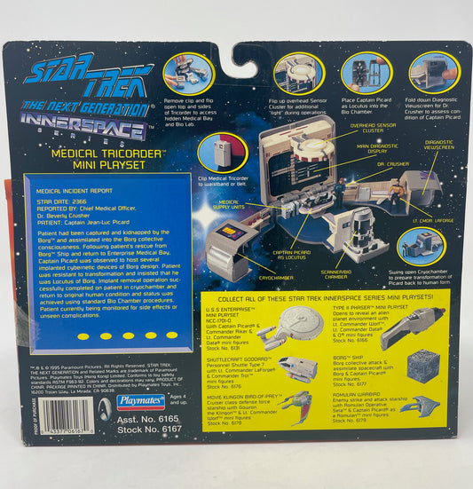 MEDICAL TRICORDER MINI PLAYSET - STAR TREK THE NEXT GENERATION INNERSPACE SERIES - 1995 PLAYMATES