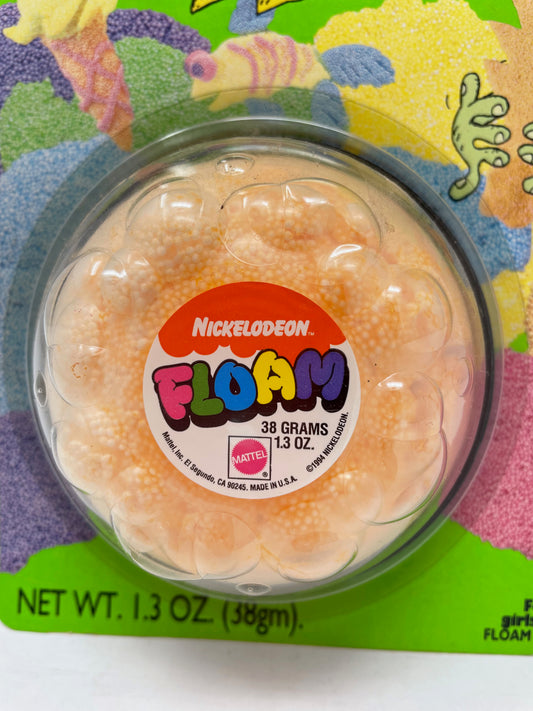 VINTAGE - NICKELODEON FLOAM COMPOUND - ORANGE - FACTORY SEALED - 1994 MATTEL