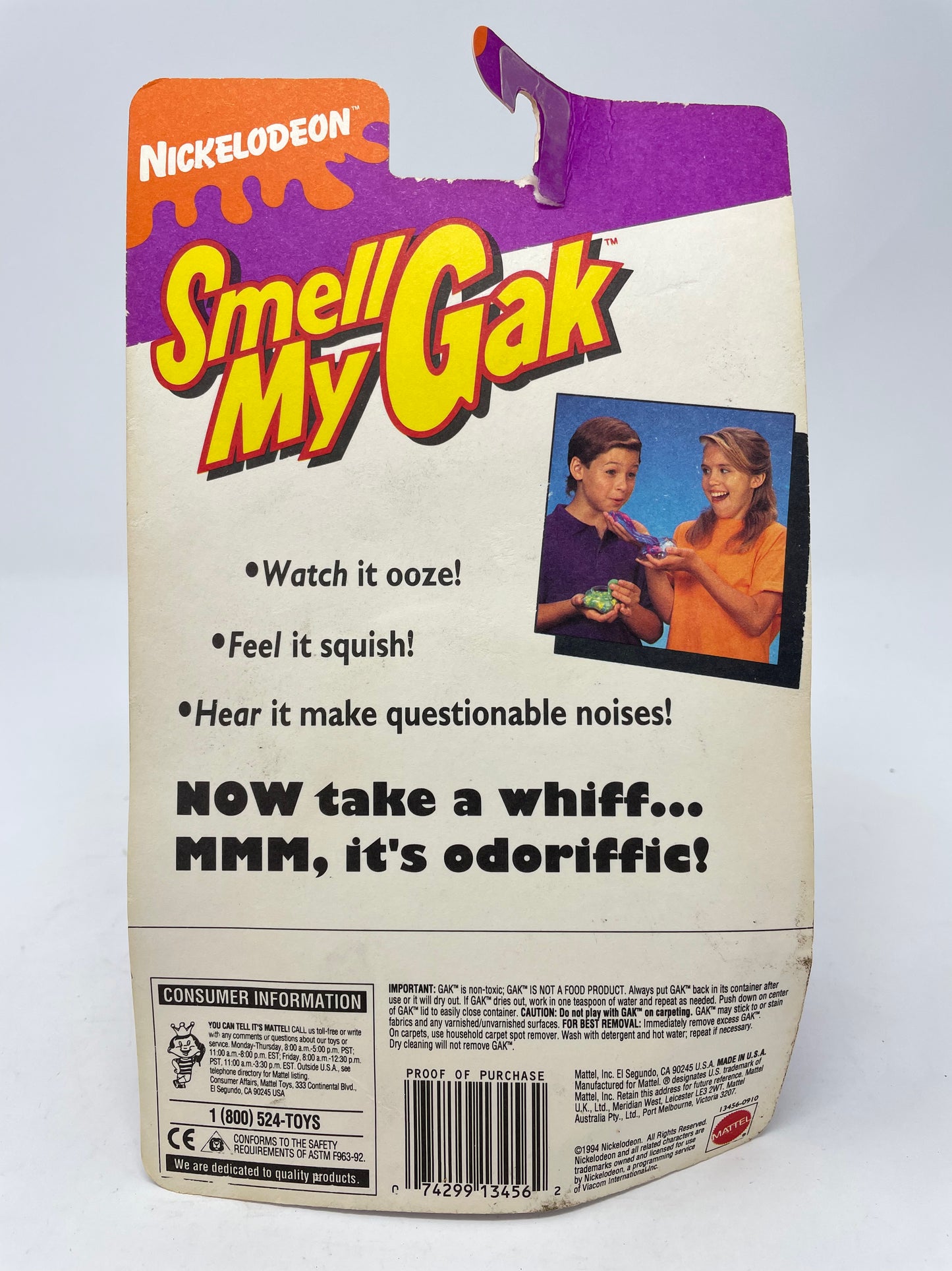 SUPER RARE - VINTAGE - NICKELODEON SMELL MY GAK - THE BEACH - 1994 MATTEL