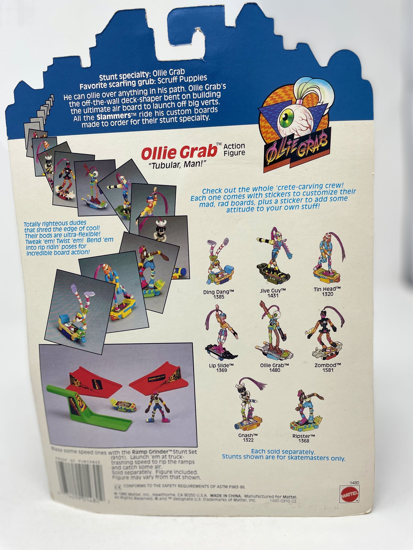 OLLIE GRAB - SLAMMERS - 1990 MATTEL