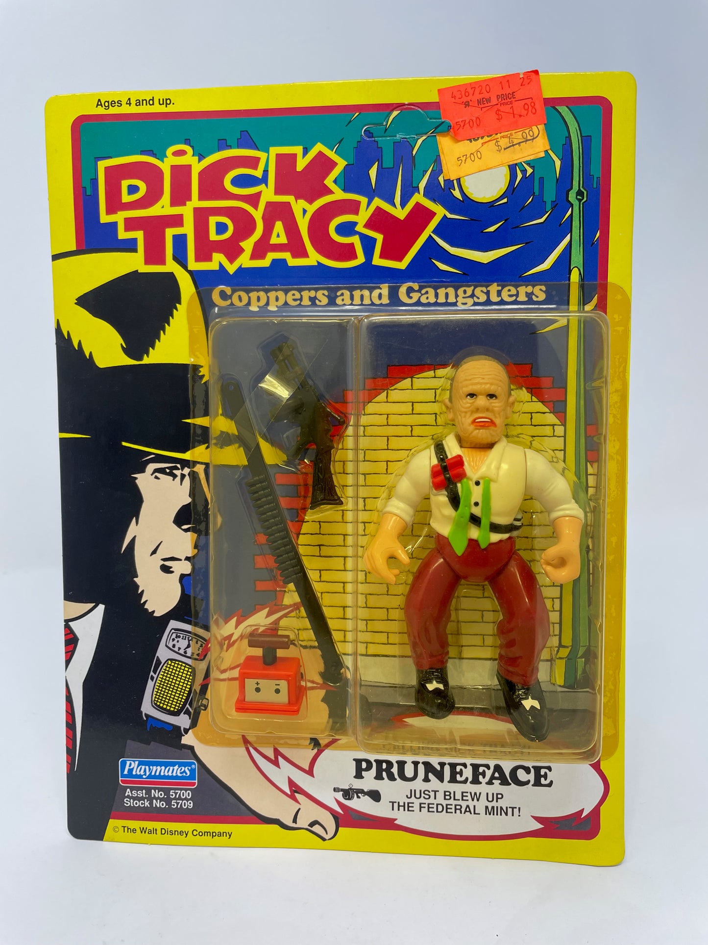 PRUNEFACE FIGURE (1 OF 2) - DICK TRACY - UNPUNCHED - 1990 PLAYMATES