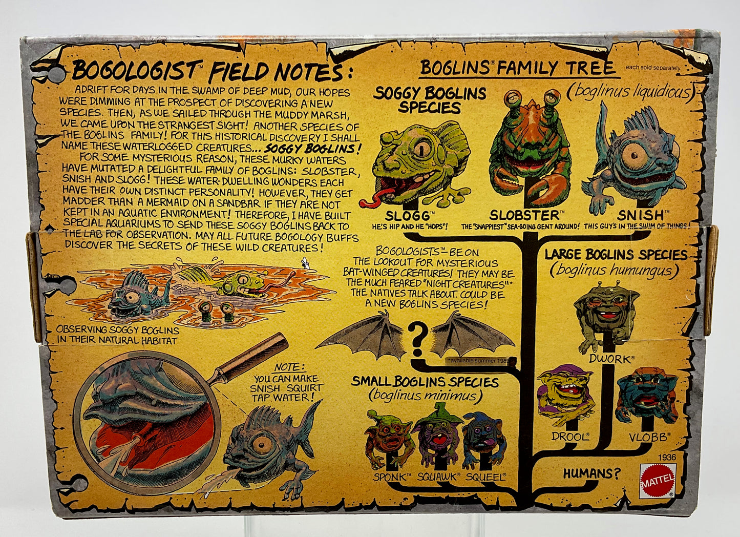 SNISH - SOGGY BOGLINS - 1988 MATTEL