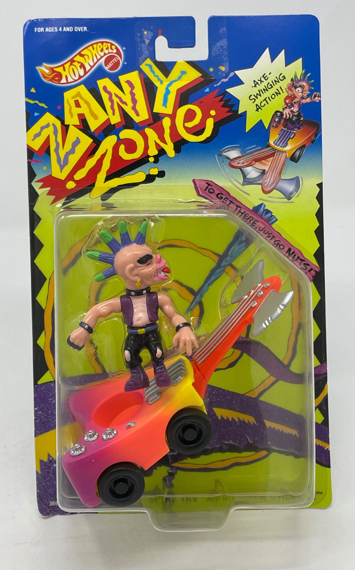 SPIKE IKE & HIS ROCK CHOPPER - ZANY ZONE HOT WHEELS - 1991 MATTEL