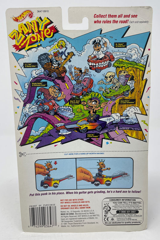 SPIKE IKE & HIS ROCK CHOPPER - ZANY ZONE HOT WHEELS - 1991 MATTEL