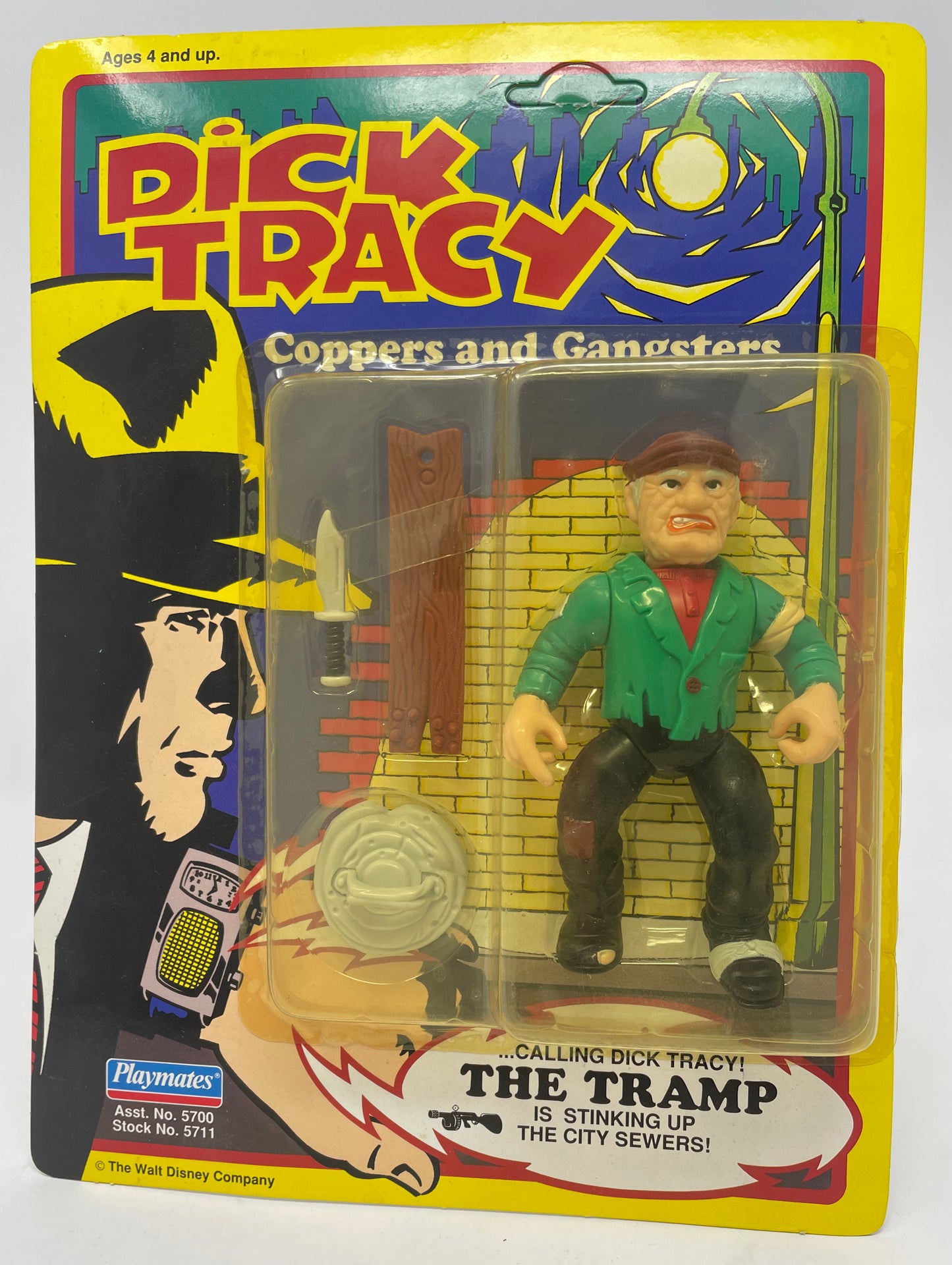 THE TRAMP FIGURE (1 OF 2) - DICK TRACY -1990 PLAYMATES - UNPUNCHED