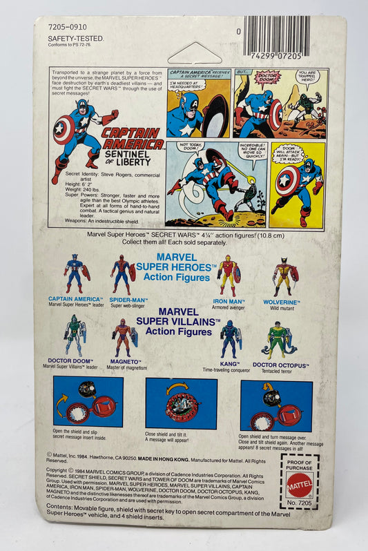 CAPTAIN AMERICA AND HIS SECRET SHIELD - MARVEL SUPER HEROES - SECRET WARS - #7205 - MATTEL 1984