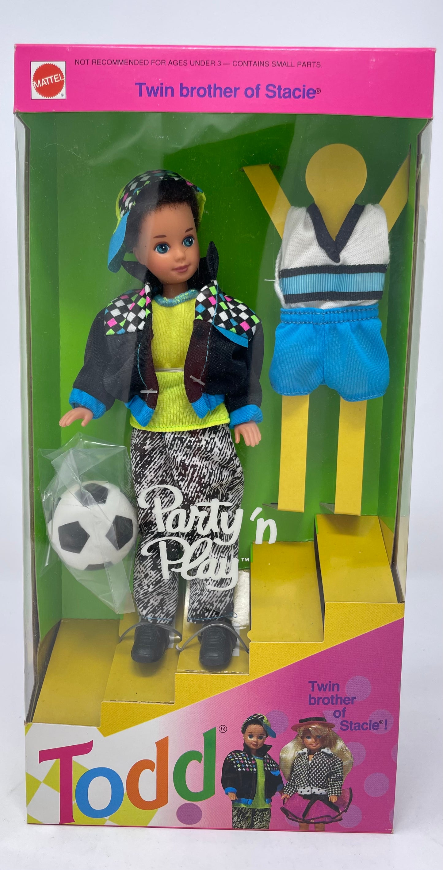 LITTLEST BROTHER OF BARBIE - PARTY 'N PLAY TODD - #7903 - BLONDE - MATTEL 1992