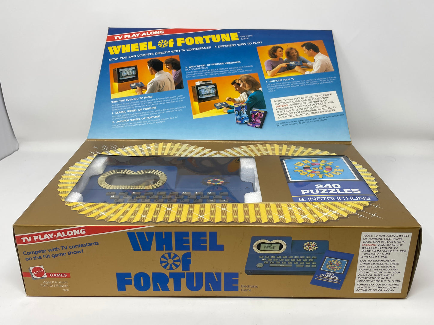 TV PLAY-ALONG WHEEL OF FORTUNE - ELECTRONIC GAME - #7860 - MATTEL GAMES 1988