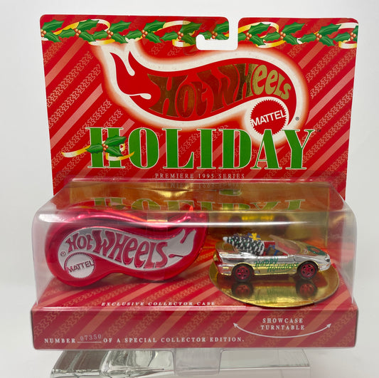 HOT WHEELS HOLIDAY SILVER CAMERO - RED LOGO CASE - PREMIERE 1995 SERIES - NUMBERED SPECIAL COLLECTOR EDITION - MATTEL