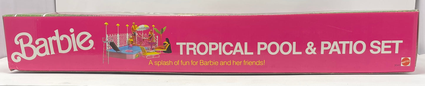BARBIE TROPICAL POOL AND PATIO SET - #3041 - MATTEL 1986