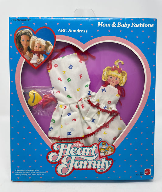 MOM & BABY FASHIONS - ABC SUNDRESS - THE HEART FAMILY - #3196 - MATTEL 1986