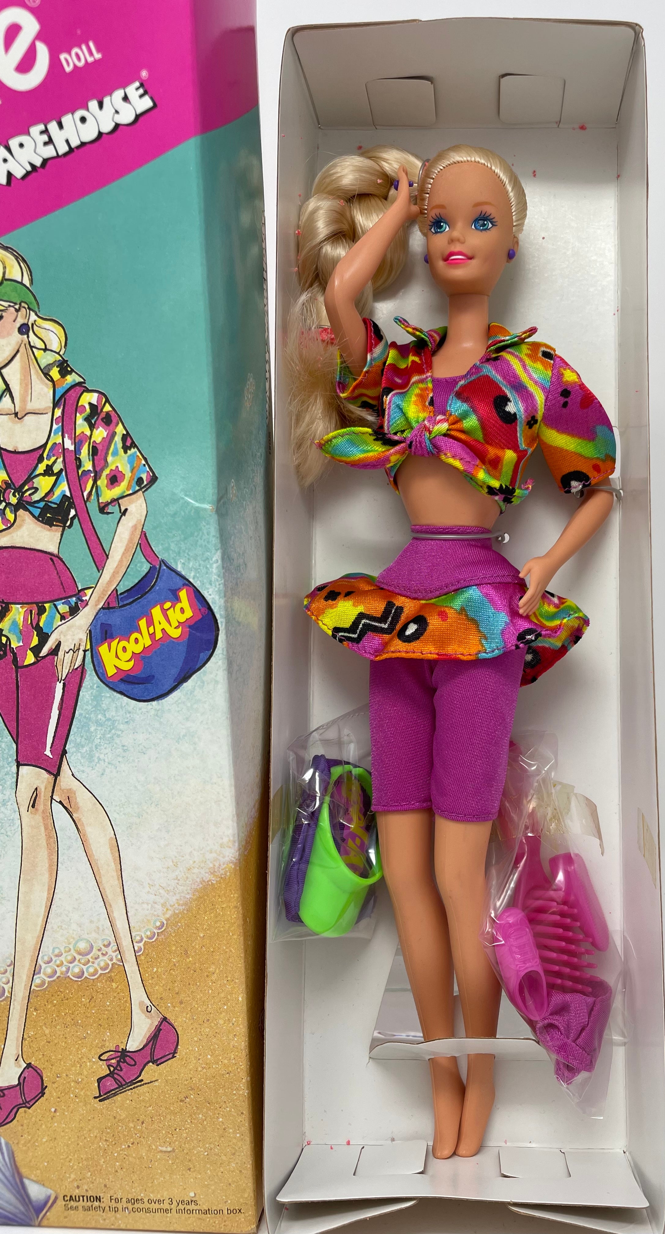 Collectors Edition 1992 KoolAid Wacky Warehouse Barbie #10309