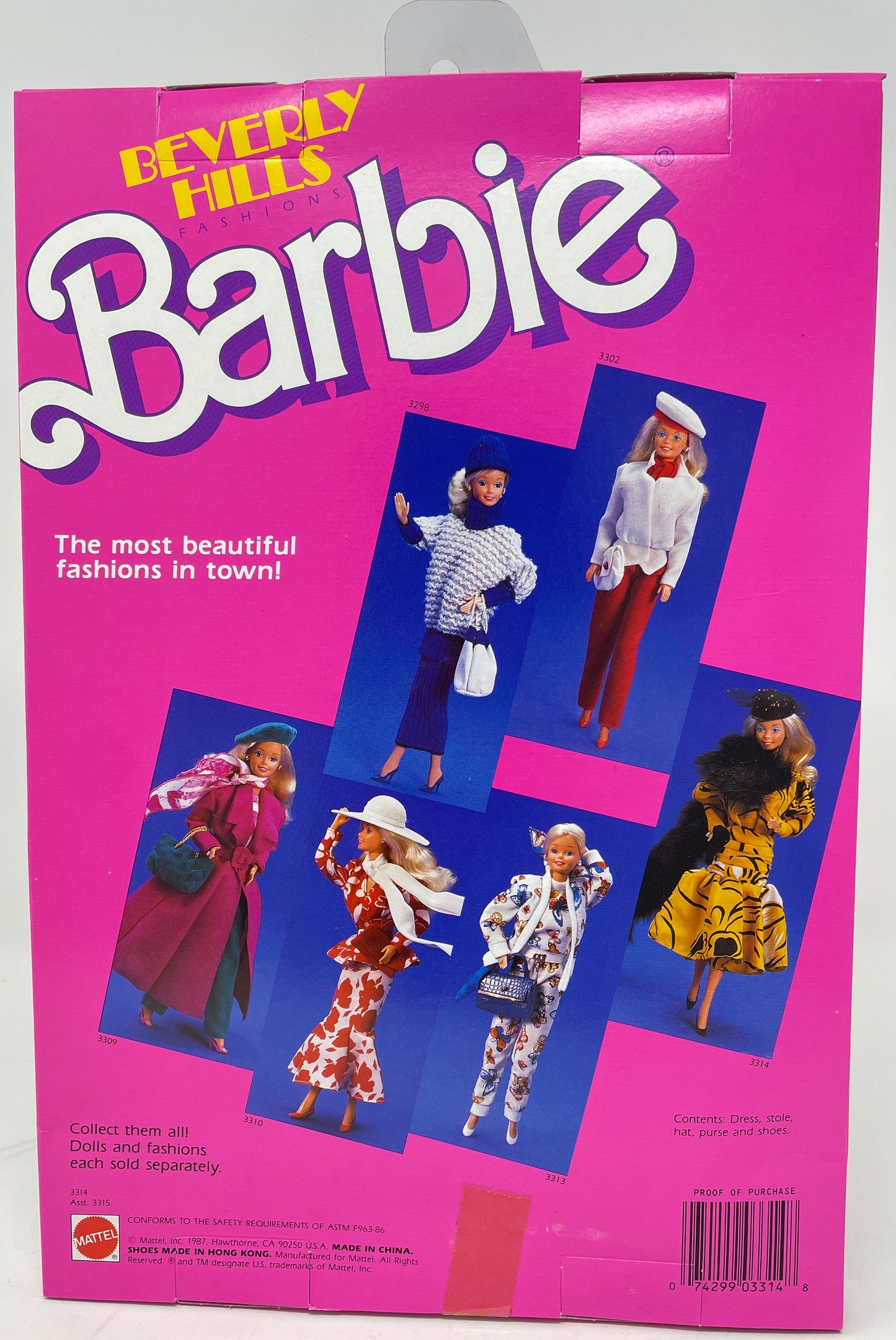 BEVERLY HILLS BARBIE - FASHIONS - #3314 - MATTEL 1987