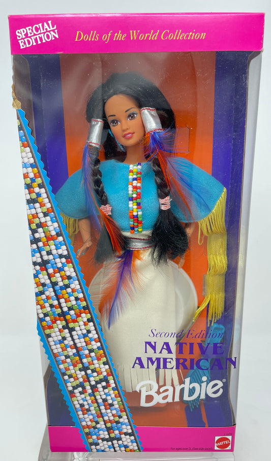 NATIVE AMERICAN BARBIE - SECOND EDITION  - DOLLS OF THE WORLD COLLECTION - SPECIAL EDITION #11609 MATTEL 1993