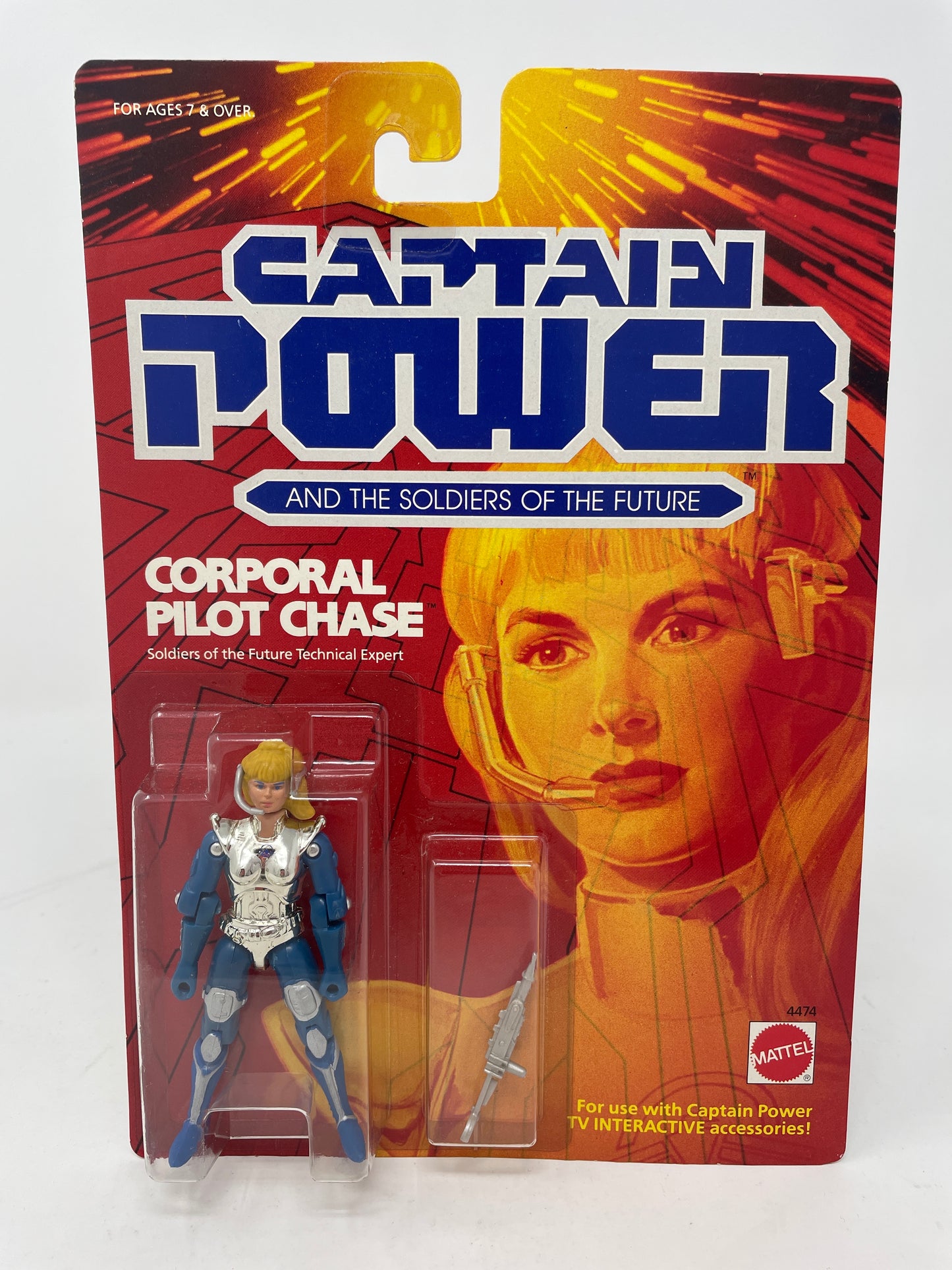 CORPORAL PILOT CHASE - CAPTAIN POWER AND THE SOLDIERS OF THE FUTURE - #4474 - MATTEL 1987 (2 OF 2)