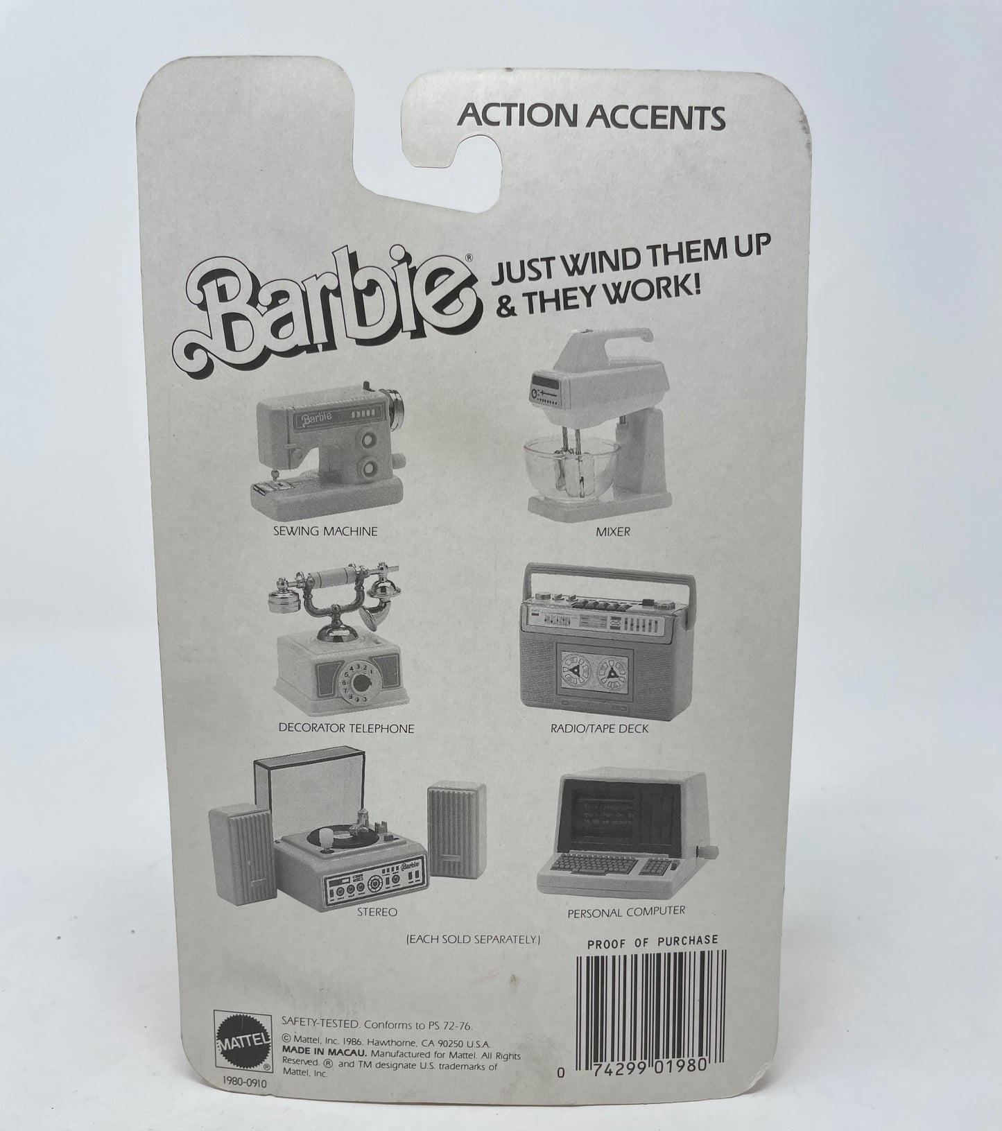 BARBIE ACTION ACCENTS PERSONAL COMPUTER #1981 - MATTEL 1986