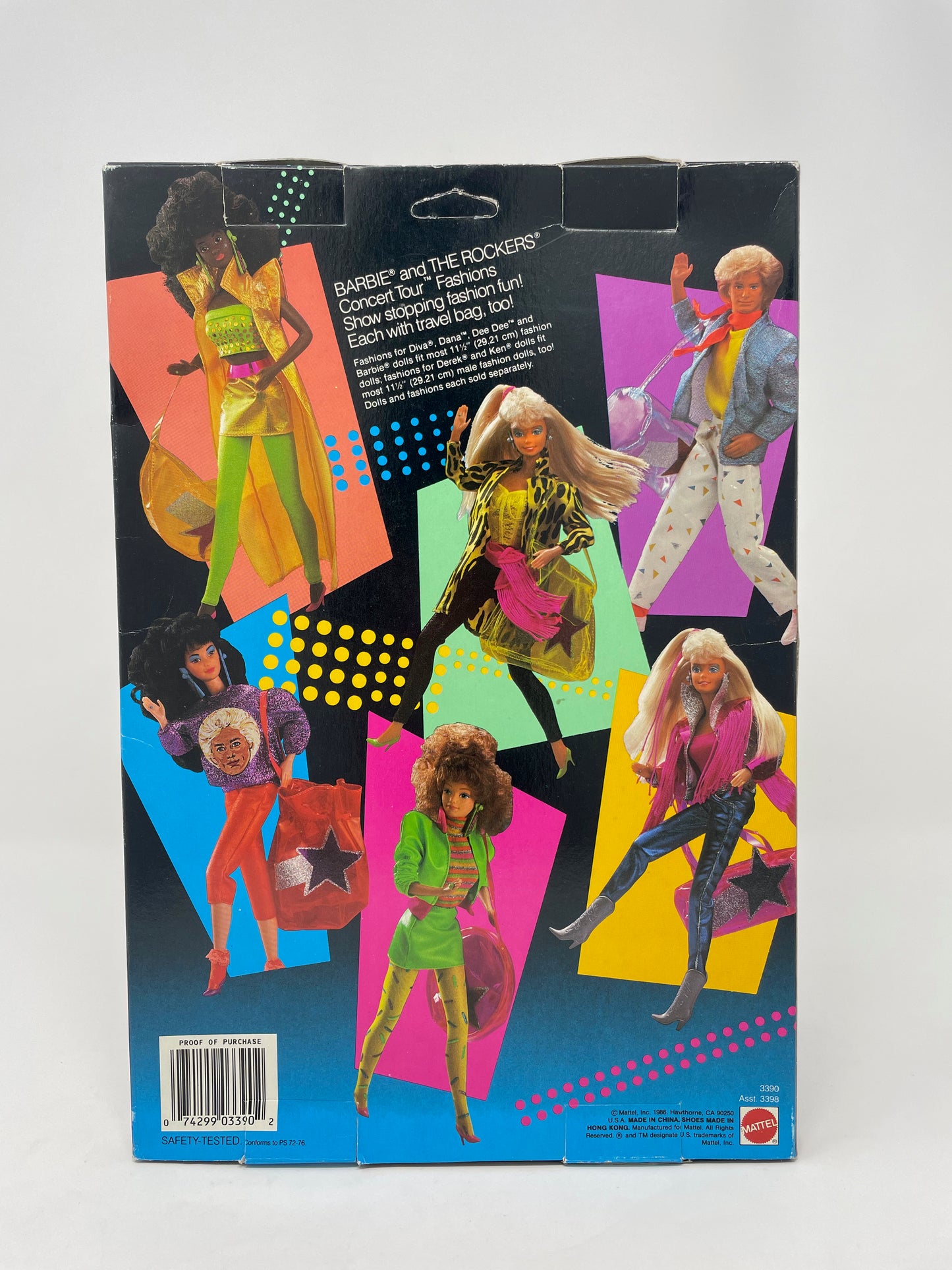 BARBIE AND THE ROCKERS - CONCERT TOUR FASHIONS #3390 - MATTEL 1986