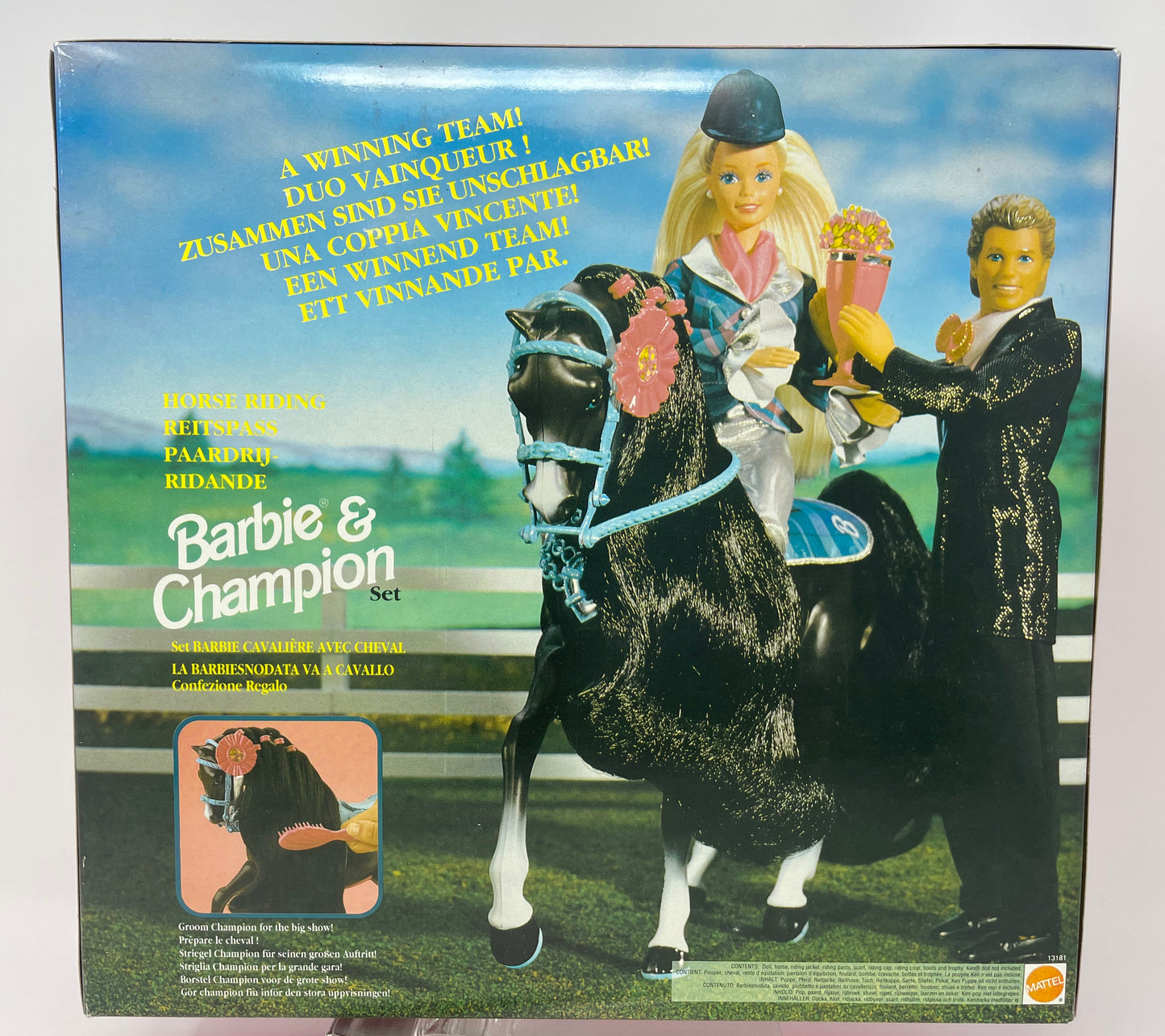 BARBIE & CHAMPION #13181 - MADE IN ITALY - MATTEL 1994