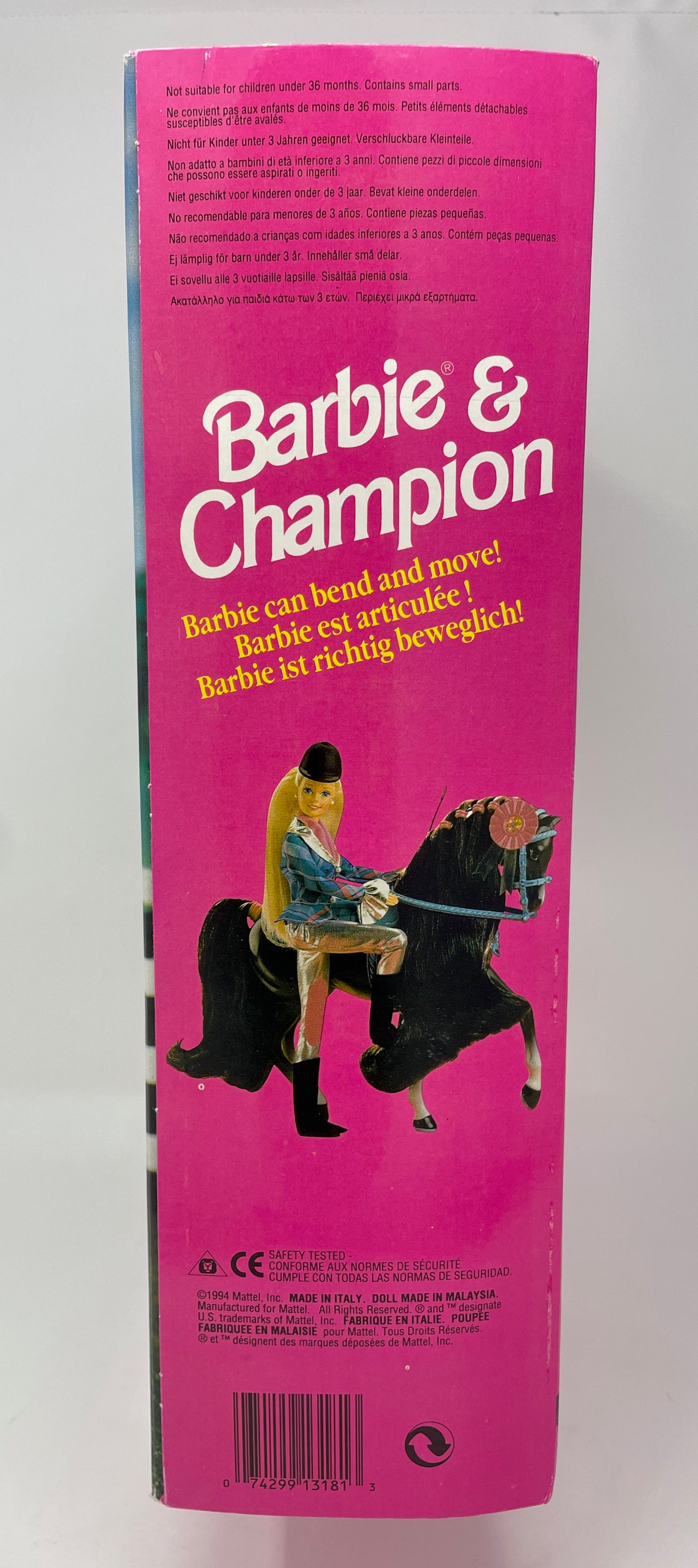BARBIE & CHAMPION #13181 - MADE IN ITALY - MATTEL 1994