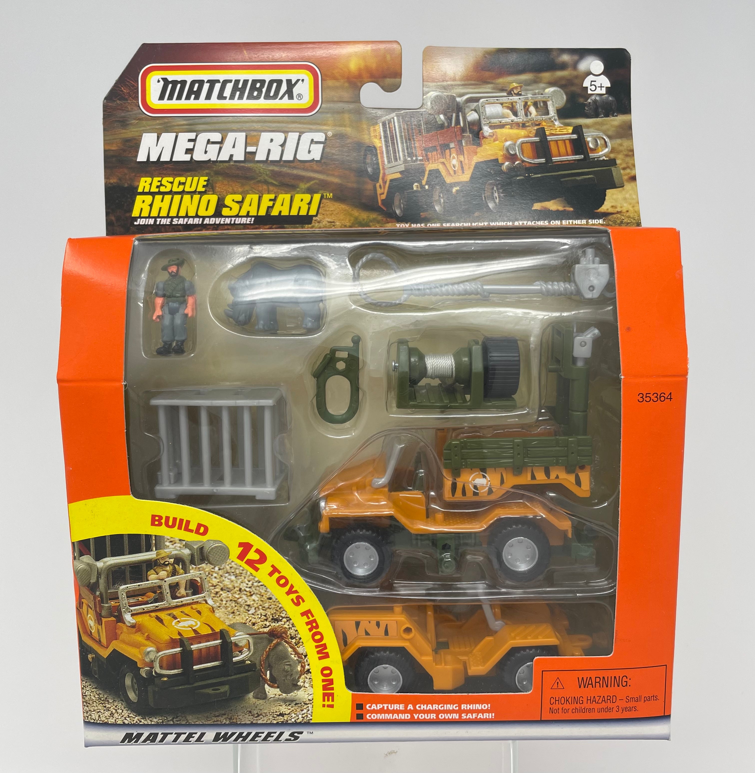 MATCHBOX - MEGA-RIG - RESCUE RHINO SAFARI - #35364 - MATTEL 1998 – Mr ...