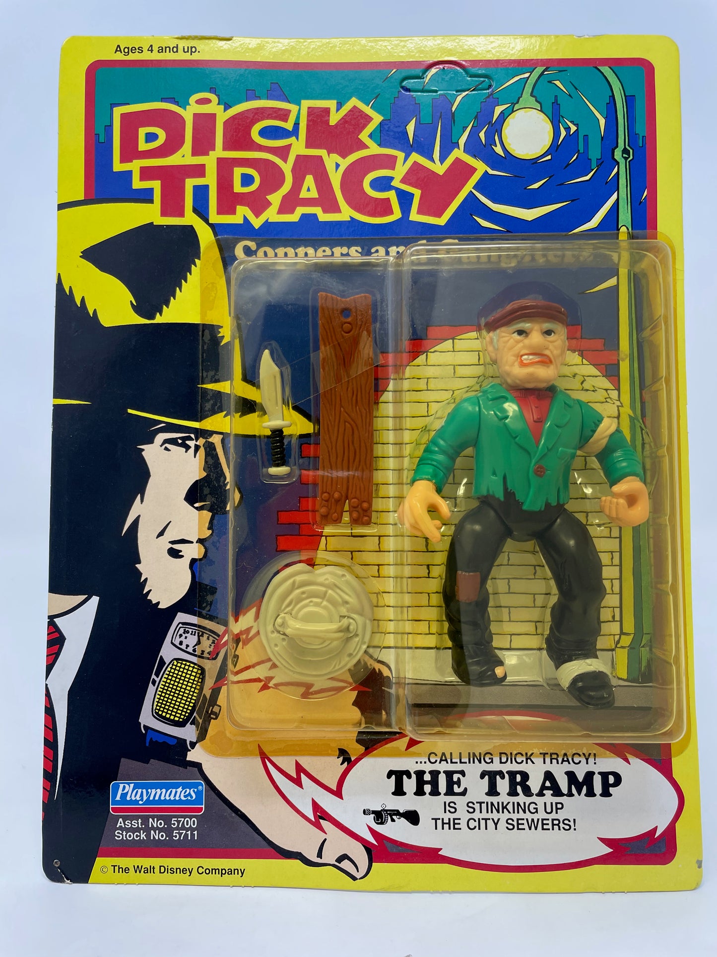 THE TRAMP FIGURE (2 OF 2) - DICK TRACY - 1990 PLAYMATES - UNPUNCHED